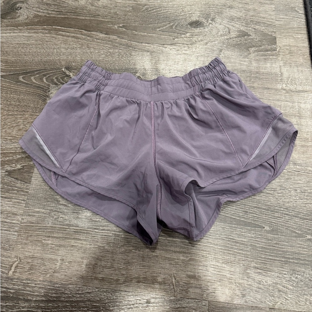 Lululemon Lavender Athletic Running Shorts with Elastic Waist